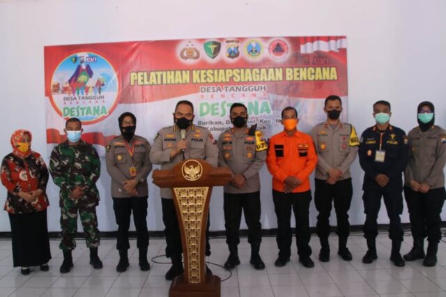 Siaga Bencana, Petugas Polres dan Warga Nganjuk Ikuti Pelatihan Kesiapsiagaan Bencana