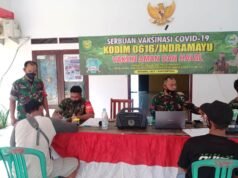 Eksistensi Kodim 0616/Indramayu Genjot Vaksinasi Pantang Kendur