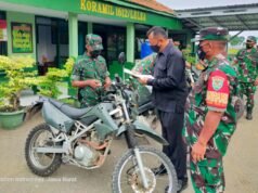 Tim Kodim 0616/Indramayu Periksa Kelayakan Kendaraan Dinas Koramil 1612/Lelea