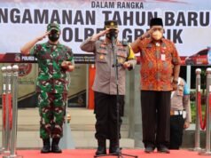 Sebanyak 211 Pesonil Gabungan, Kapolres Gresik Pimpin Apel Pasukan Amankan Malam Tahun Baru