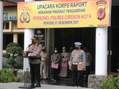Kapolres Cirebon Kota, Pimpin Upacara Korps Raport Kenaikan Pangkat Pengabdian Personil