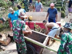 Koramil 0620-07/Plumbon Kodim 0620/Kabupaten Cirebon Gelar Kegiatan Karya Bakti Di Makam Buyut Nyimas Gandasari