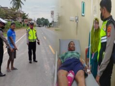 Olah TKP Kecelakaan Lalu Lintas, AKP Suhardo : Pengendara Motor Beat Luka Ringan