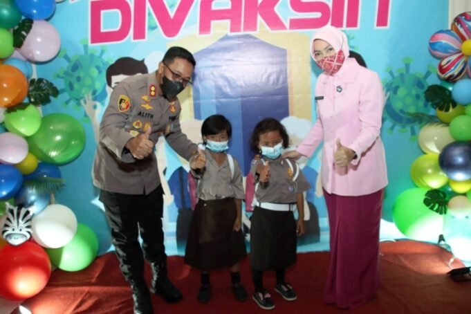 Pertama Kali, Polres Bangkalan Gelar Vaksinasi Merdeka Anak dan Targetkan 250 Dosis Dalam Sehari