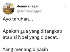 Noel Menang Polling di Laman Twitter Deny Siregar 97 Persen dari 217.240 Nitizen