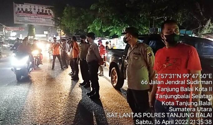 Patroli Skala Besar Polres Tanjung Balai bersama TNI dan Pemko Tanjung Balai