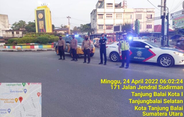 Satlantas Polres Tanjungbalai Lakukan Patroli dan Pengaturan Lalin Saat Asmara Subuh Bulan Ramadhan