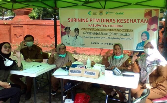 Dinas Kesehatan Melalui Bidang P2PTM, Memberikan Dukungan Penuh Pelayanan Kesehatan Pada Peringatan Hari Kesatuan Gerak PKK Kabupaten Cirebon