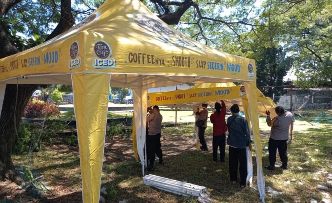 Maksimalkan Pelayanan Arus Mudik dan Balik Ops Ketupat Lodaya 2022, Pos Pam Kalijaga Polres Ciko Dirikan Tenda Darurat
