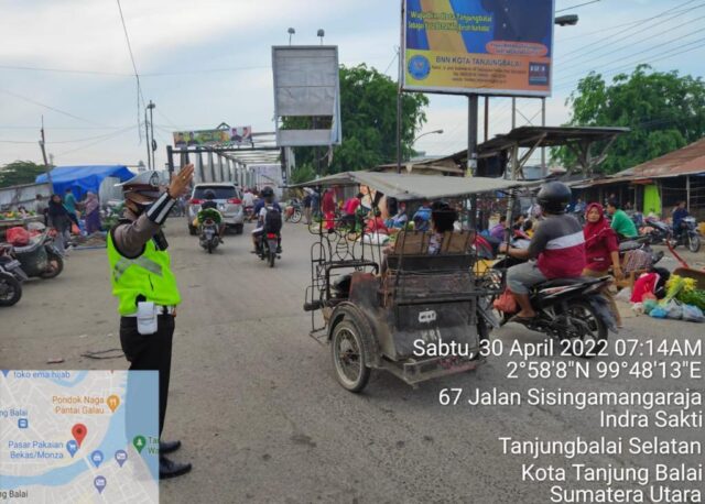 Personel Satlantas Polres Tanjungbalai Melaksanakan Kegiatan Pengaturan ...