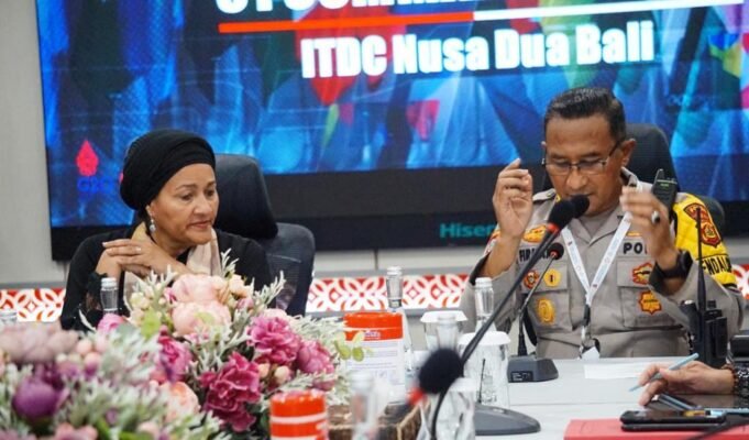 Polri Paparkan Pengamanan dan Penanganan Bencana 91 Command Center Bali ke Deputi Sekjen PBB