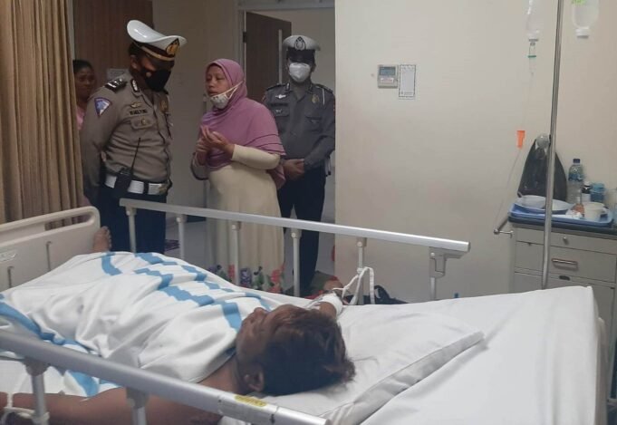 Bentuk Kepedulian Satlantas Polres Gresik, Anjangsana Korban Kecelakaan Lalu Lintas