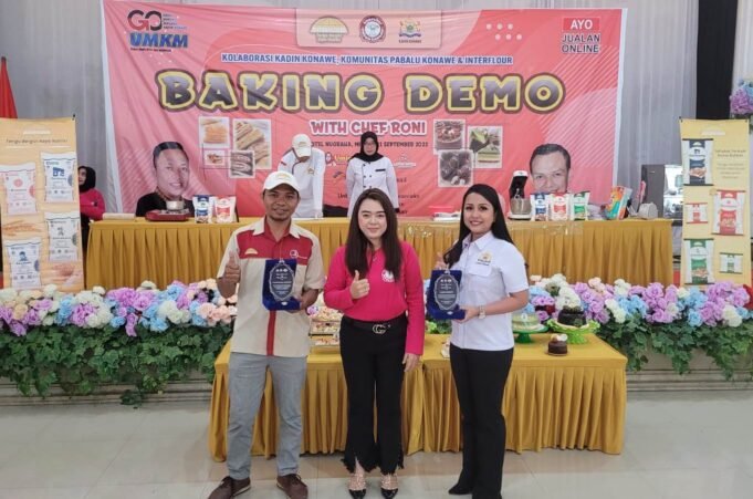 Pacu SDM Kaum Perempuan, Kolaborasi Kadin Konawe Bersama Komunitas Pabalu Gelar Pelatihan Baking Demo