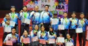 Kontingen Bulu Tangkis Kota Tebing Raih Juara Umum, Tebing Tinggi Tembus Peringkat 5 Besar Porprovsu 2022