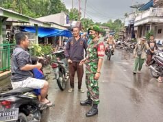 Koramil 10/Lolowau Gelar Operasi Yustisi Penegakan Disiplin Kepada Masyarakat di SPBU Lolowau Dengan Humanis