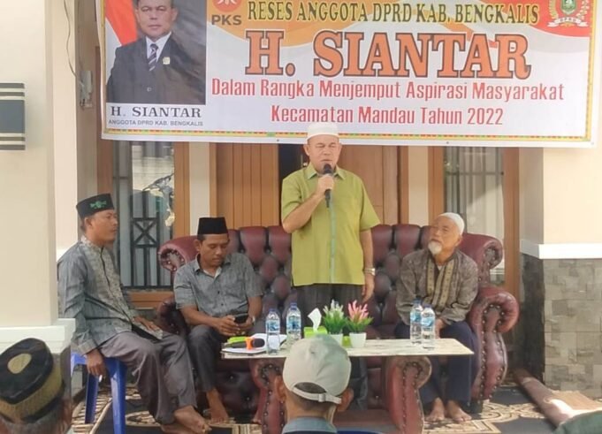 H. Siantar Anggota DPRD Kabupaten Bengkalis Jemput Aspirasi Warga Pematang Pudu