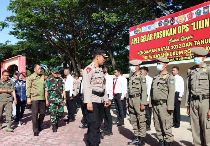 Jelang Nataru, Kapolres Konawe Pimpin Apel Gelar Pasukan Operasi ‘Lilin Anoa’