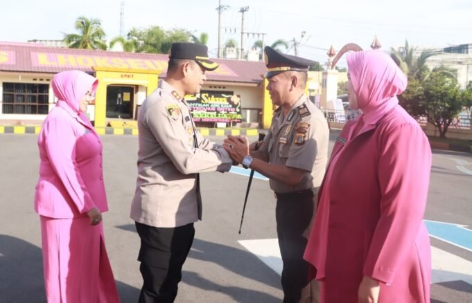 Polres Lhokseumawe Gelar Upacara dan Syukuran Kenaikan Pangkat