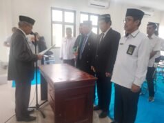 Pelantikan Dua Kepala KUA oleh Ka. Kankemenag Mamuju