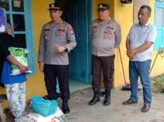 Polsek Bintim Berikan Taliasih Pada Keluarga Sunardi