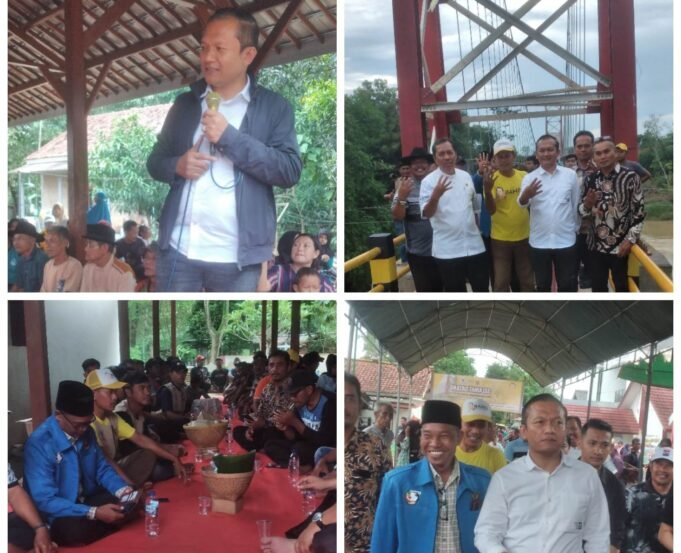 Anggota DPR RI Bambang Hermanto, Hadiri Syukuran Jembatan Gantung Sapuangin Desa Bondan
