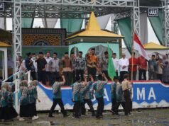 Pelepasan Tiga Puluh Kecamatan Kafilah STQH XXVII, Wakil Bupati Berharap Kedepan Peserta Mampu Mengangkat Marwah Daerah