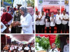 Meski Cuaca Panas, Warga Kecamatan Bongas Antusias Menyaksikan Pembukaan Top Sedasa oleh Bupati Nina Agustina