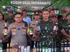 Kodim 0616/Indramayu Gelar Konferensi Pers Operasi Gabungan Ungkap Miras