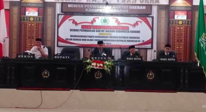 DPRD Kabupaten Konawe Gelar Rapat Paripurna dengan Agenda Mendengarkan Pidato Kenegaraan Presiden RI