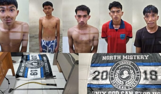 Diduga Hendak Tawuran, Polisi Amankan 5 Remaja Geng Casper dan PNS di Lhokseumawe