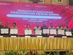 Sekda Konawe Hadiri Acara Penandatanganan PKS Optimalisasi Pemungutan Pajak Pusat dan Pajak Daerah
