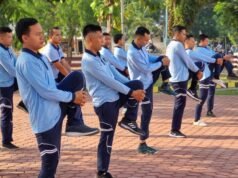 Jaga Kebugaran, Pegawai Lapas Indramayu Lakukan Pembinaan Fisik