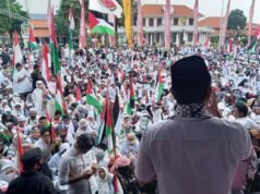 Puluhan Ribu Warga Surabaya dan Sekitarnya Hadiri Aksi Bela Palestina