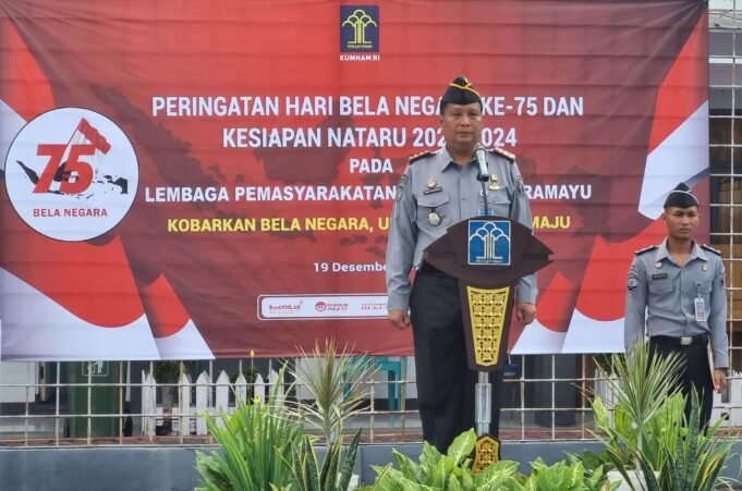 Lapas Indramayu Gelar Upacara Bela Negara ke 75