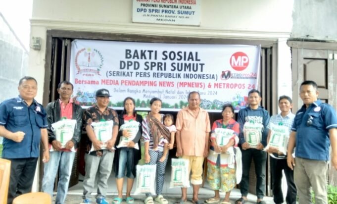 DPD SPRI Sumut Bersama Media Pendamping News dan Media Metropos 24 Bakti Sosial Sambut Natal dan Tahun Baru
