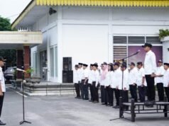 Perdana Pimpin Apel Gabungan, Pj Wali Kota Tebing Tinggi Tekankan Esprit De Corps