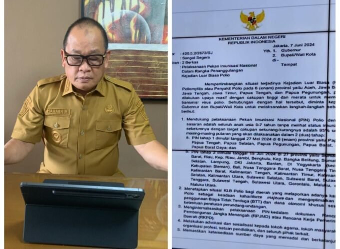 Pj Bupati Konawe Zoom Meeting Dengan Kemendagri Bahas Pelaksanaan PIN Bebas Polio