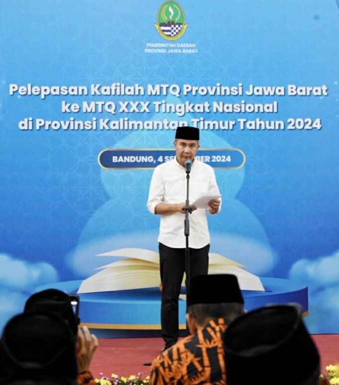 Lepas 160 Kafilah Jabar, Pesan Bey Machmudin: Momentum Perjuangkan Nilai Luhur Al-Qur’an di Pentas Nasional
