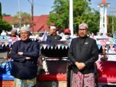Kirab Tunggul dan Pataka, Meriahkan Hari Jadi Ke 497 Indramayu