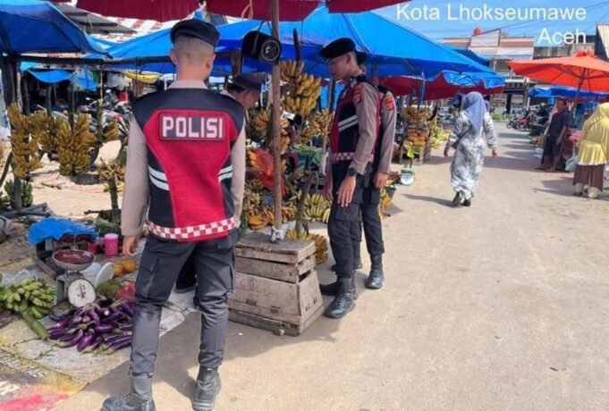 Polres Lhokseumawe Intensifkan Patroli di Pasar untuk Cegah Kriminalitas