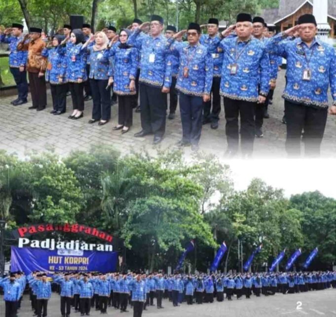 Ribuan ASN Pemkab Purwakarta Antusias Giat Upacara HUT ke-53 Korpri, Sekda Norman Bacakan Sambutan Presiden Prabowo