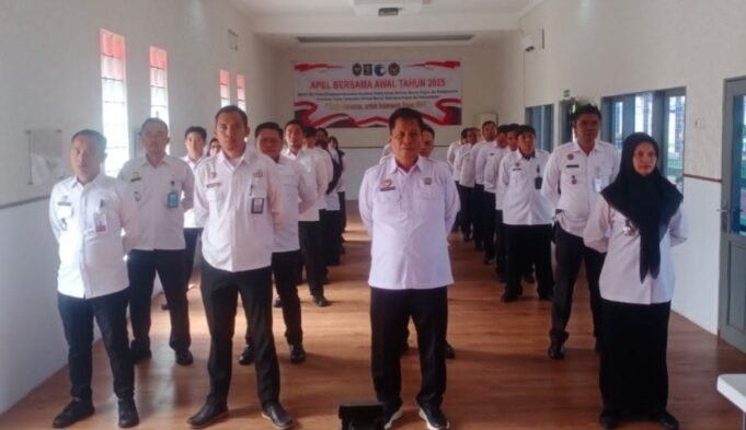 Jajaran Lapas Indramayu Ikuti Apel Bersama Awal Tahun 2025 Secara Virtual