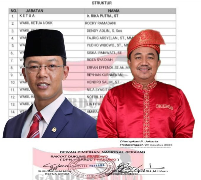 Jelang Akhir Tahun, Rika Putra di Tunjuk Sebagai Ketua Gardu Prabowo Provinsi Riau