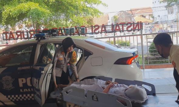 Korban Kecelakaan Berhasil Diselamatkan Kasat Lantas Polres Tegal