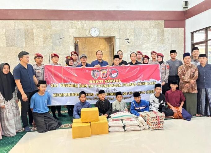 Satresnarkoba Polres Tegal Kota Gelar Baksos, Kunjungi Rumah Qur’an Santo-Aji