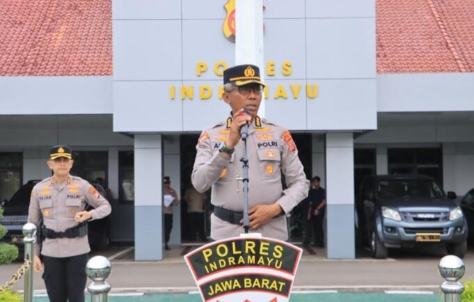 Polres Indramayu Gelar Apel Kesiapan Pergeseran Pasukan BKO Pengamanan Pilwu Serentak 2025