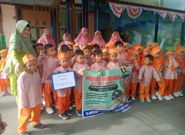 TK Aisyiyah XI Kota Tegal Donasi untuk Sumatera, Jutaan Dapat Terkumpul