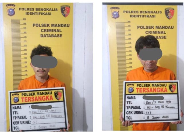 Lagi, Dua Pelaku Narkoba Diringkus Polisi di Duri