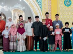 303 Orang Anak Yatim di Lingkungan Masjid Besar Arafah Kecamatan Mandau Terima Santunan