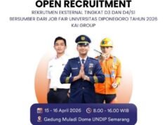 KAI Hadir Di Job Fair Universitas Diponegoro Tahun 2026, Buka Rekrutmen untuk Lulusan D3 hingga S1